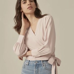 Everlane the Washable Silk Wrap Top